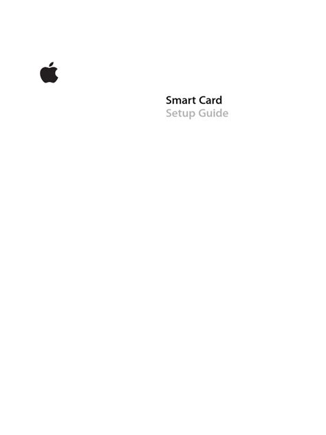 mac os x smart card setup guide|Smart Card Setup Guide .